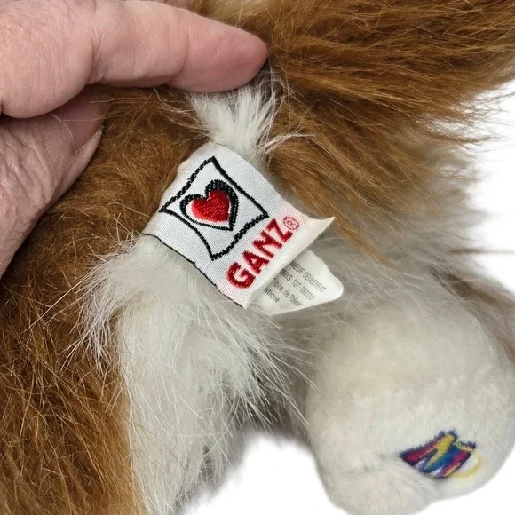 Ganz Webkinz Collie Dog Puppy HM149 9" Retired 2007 No Code Stuffed Animal Plush - Picture 9 of 10